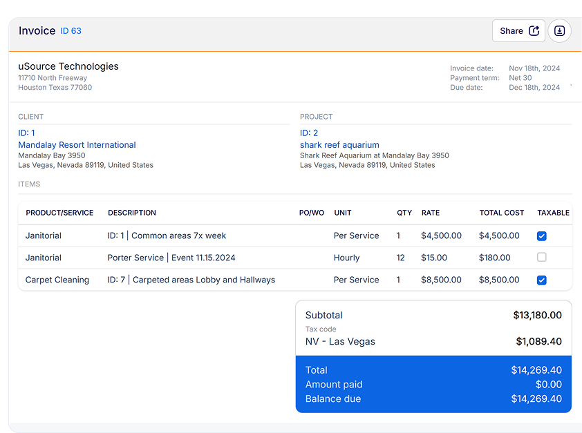 Billing and Financial Management